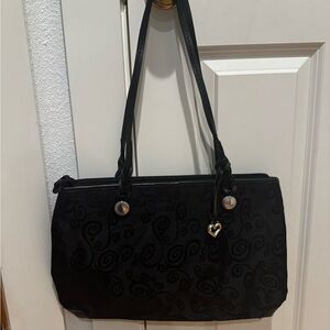 Brighton Elegant Black Patterned Handbag